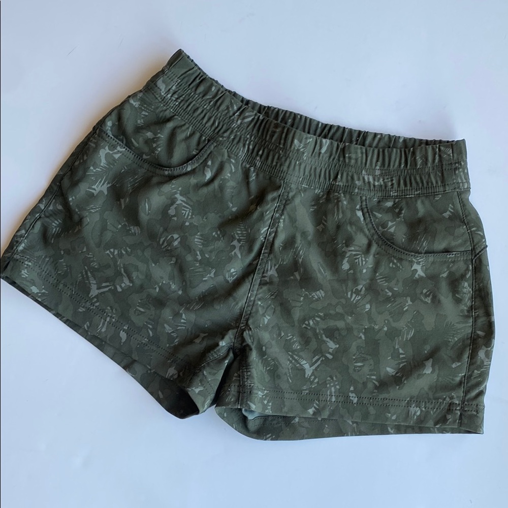 Prana Women’s Olive Green Active Shorts with Elastic Waist